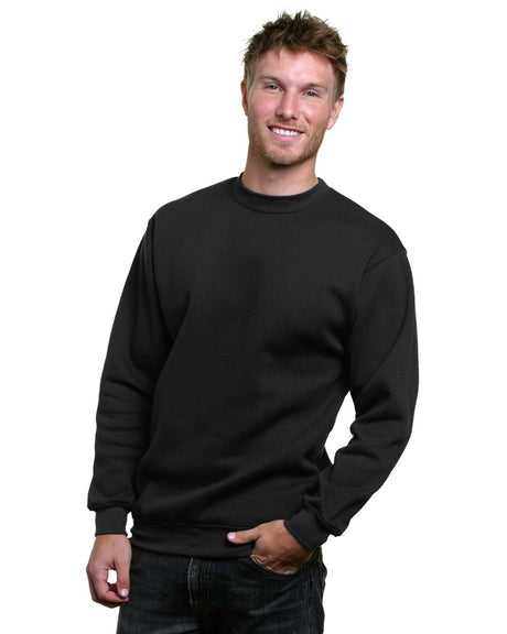 Bayside 2105 Union Crewneck Sweatshirt - Black - HIT a Double