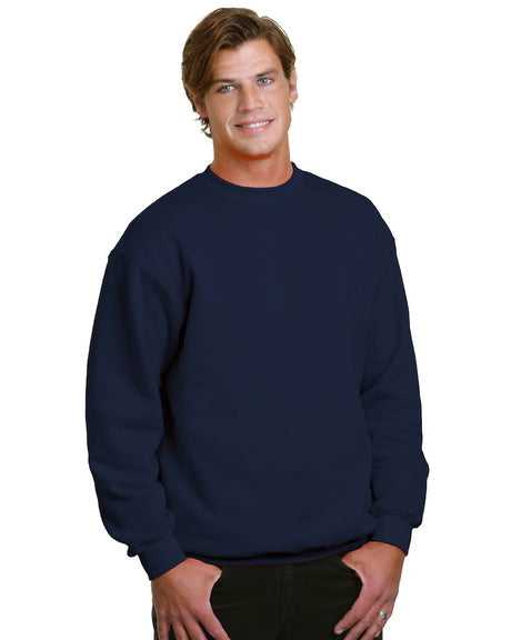 Bayside 2105 Union Crewneck Sweatshirt - Navy - HIT a Double