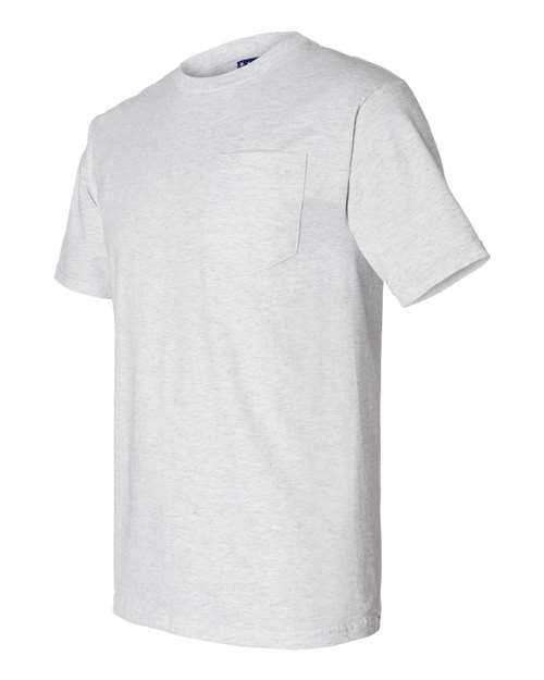 Bayside 3015 Union-Made Short Sleeve T-Shirt with a Pocket - Ash - HIT a Double