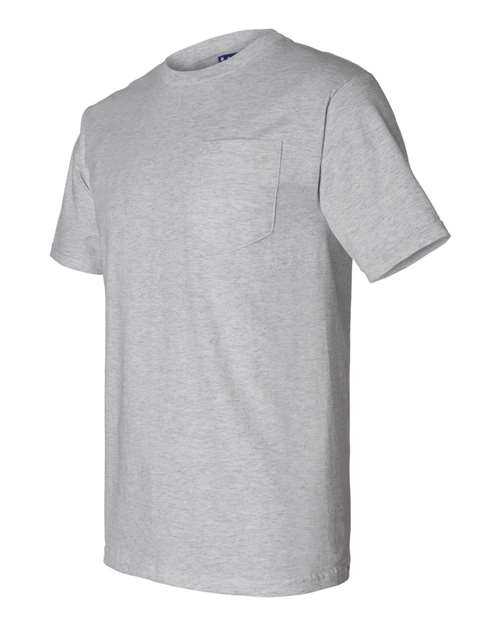 Bayside 3015 Union-Made Short Sleeve T-Shirt with a Pocket - Dark Ash - HIT a Double