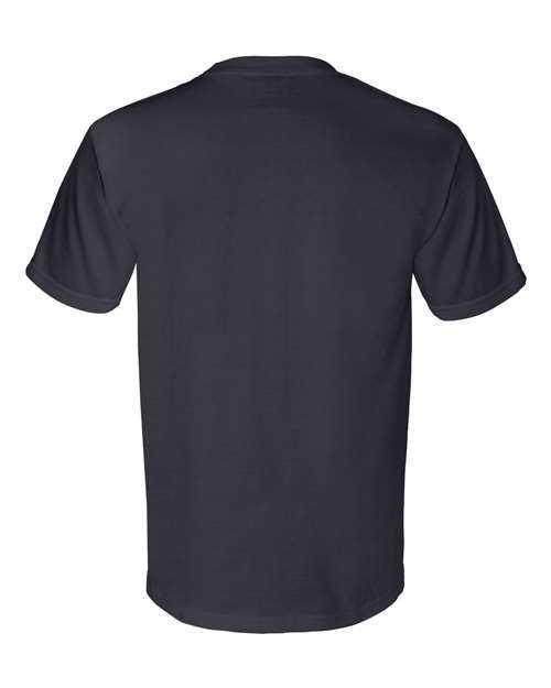 Bayside 3015 Union-Made Short Sleeve T-Shirt with a Pocket - Navy - HIT a Double