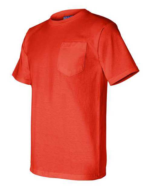 Bayside 3015 Union-Made Short Sleeve T-Shirt with a Pocket - Orange - HIT a Double