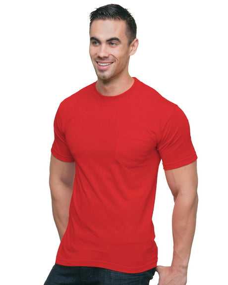 Bayside 3015 Union-Made Short Sleeve T-Shirt with a Pocket - Red - HIT a Double