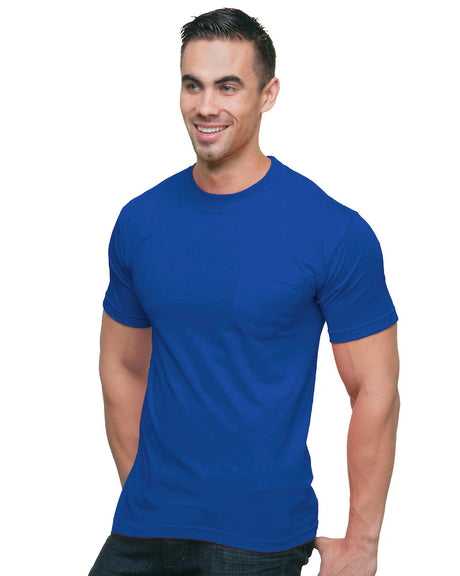Bayside 3015 Union-Made Short Sleeve T-Shirt with a Pocket - Royal Blue - HIT a Double