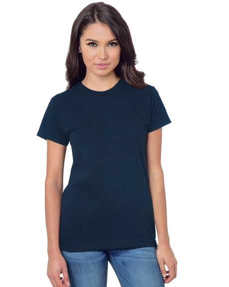 Bayside 3075 Women&#39;s Union-Made Basic Tee - Navy - HIT a Double