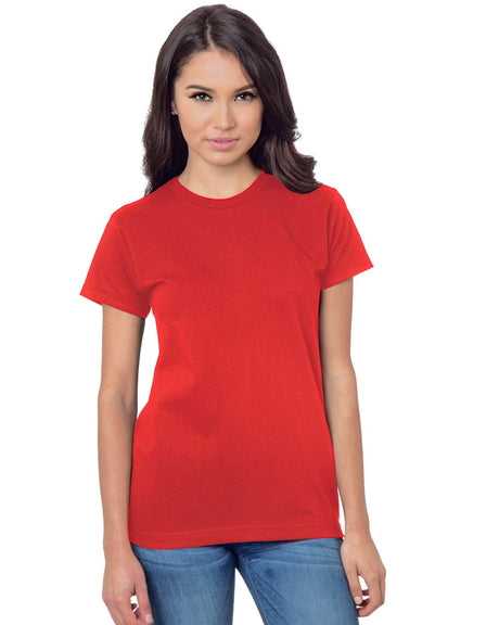 Bayside 3075 Women&#39;s Union-Made Basic Tee - Red - HIT a Double
