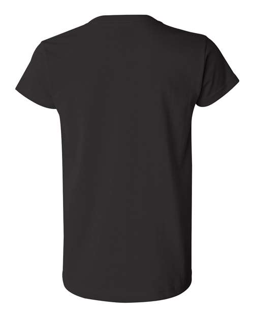 Bayside 3325 Women&#39;s USA-Made Short Sleeve T-Shirt - Black - HIT a Double