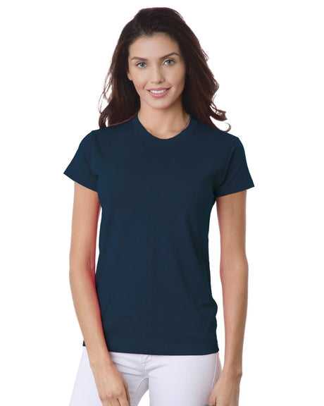 Bayside 3325 Women&#39;s USA-Made Short Sleeve T-Shirt - Navy - HIT a Double