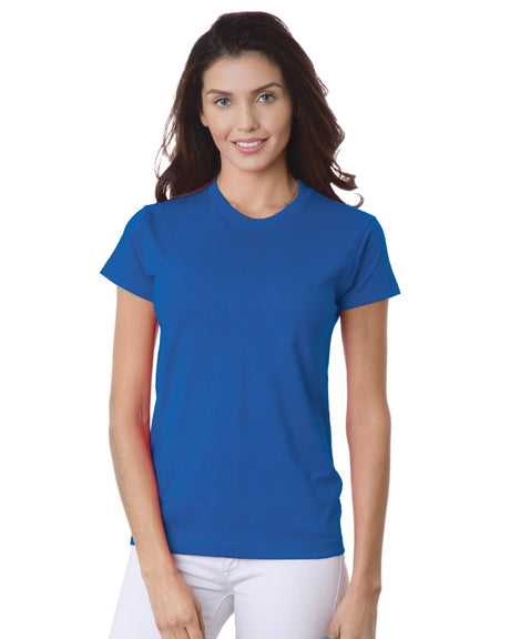 Bayside 3325 Women&#39;s USA-Made Short Sleeve T-Shirt - Royal Blue - HIT a Double