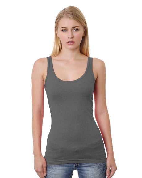 Bayside 3410 Women&#39;s USA-Made Tank Top - Charcoal - HIT a Double