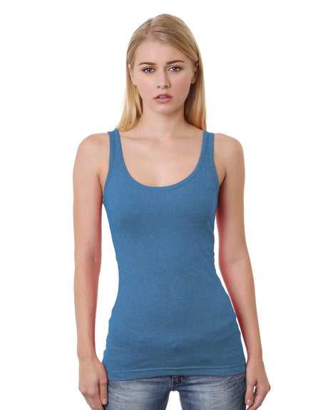 Bayside 3410 Women&#39;s USA-Made Tank Top - Heather Royal - HIT a Double