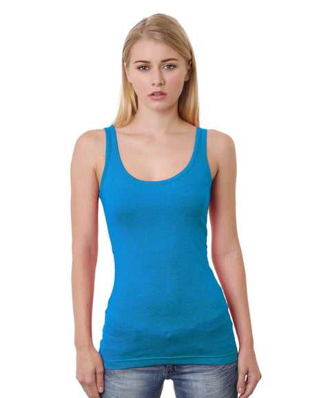 Bayside 3410 Women&#39;s USA-Made Tank Top - Turquoise - HIT a Double