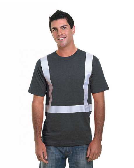 Bayside 3755 USA-Made Hi-Visibility Performance T-Shirt - Charcoal - HIT a Double