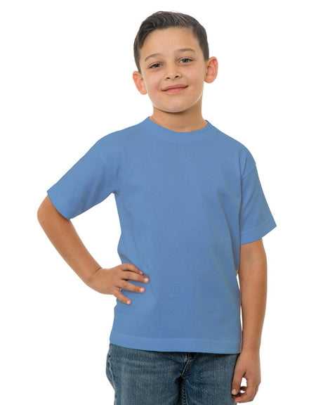 Bayside 4100 USA-Made Youth T-Shirt - Carolina Blue - HIT a Double