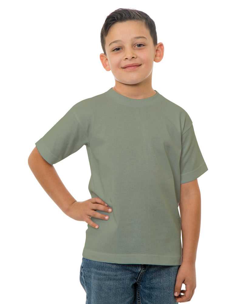 Bayside 4100 USA-Made Youth T-Shirt - Safari - HIT a Double
