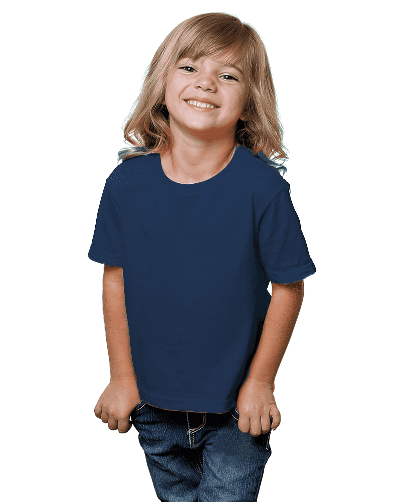 Bayside 4125 USA-Made Toddler T-Shirt - Dark Navy - HIT a Double