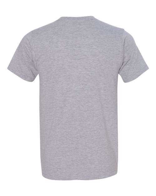 Bayside 5010 USA-Made Ringspun 50 50 Heather Unisex T-Shirt - Heather Grey - HIT a Double