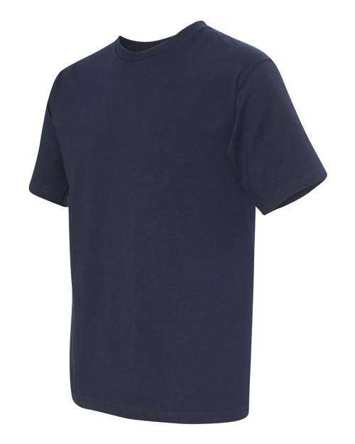 Bayside 5040 USA-Made 100% Cotton Short Sleeve T-Shirt - Dark Navy - HIT a Double