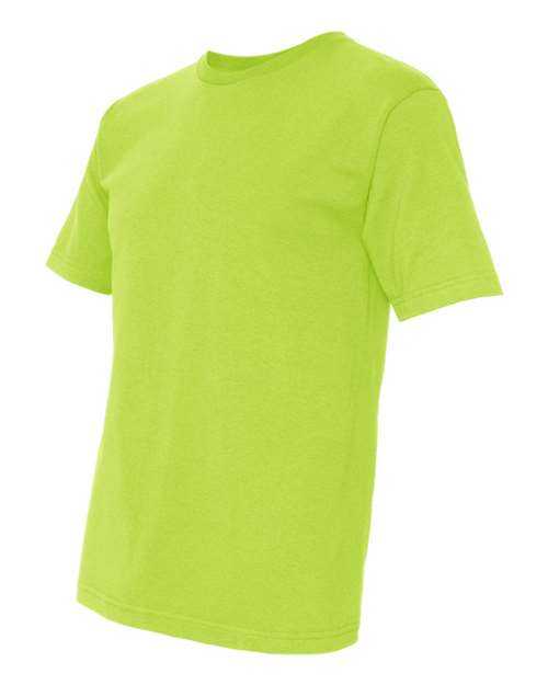 Bayside 5040 USA-Made 100% Cotton Short Sleeve T-Shirt - Lime Green - HIT a Double