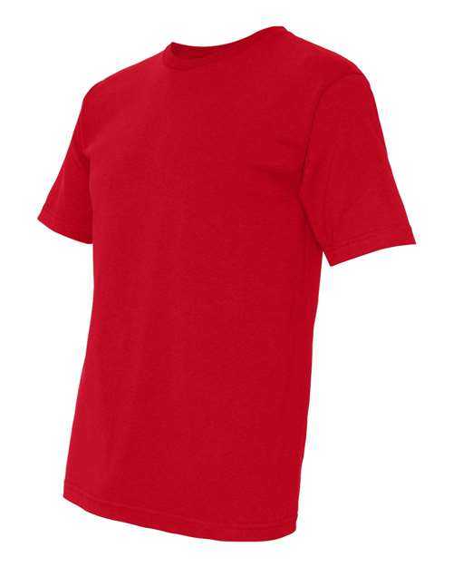Bayside 5040 USA-Made 100% Cotton Short Sleeve T-Shirt - Red - HIT a Double