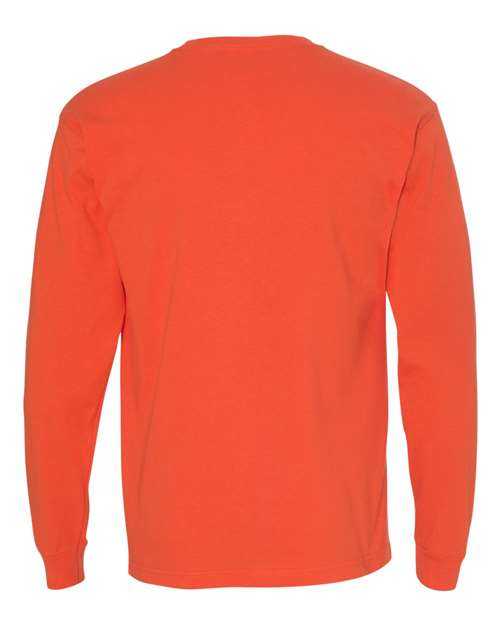 Bayside 5060 USA-Made 100% Cotton Long Sleeve T-Shirt - Bright Orange - HIT a Double