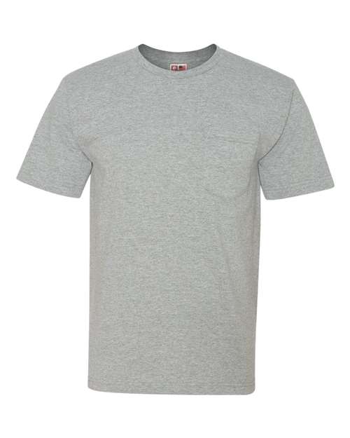 Bayside 5070 USA-Made Short Sleeve T-Shirt With a Pocket - Dark Ash - HIT a Double