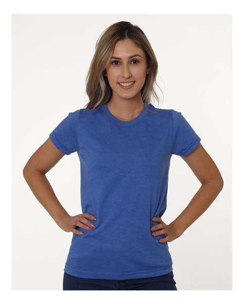 Bayside 5810 Women's USA-Made Triblend Short Sleeve T-Shirt - Tri Denim - HIT a Double