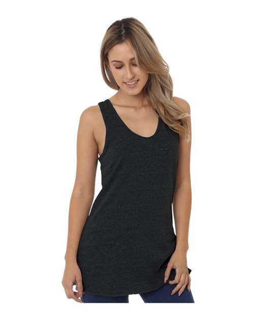 Bayside 5820 USA-Made Triblend Women&#39;s Tank - Tri Black - HIT a Double