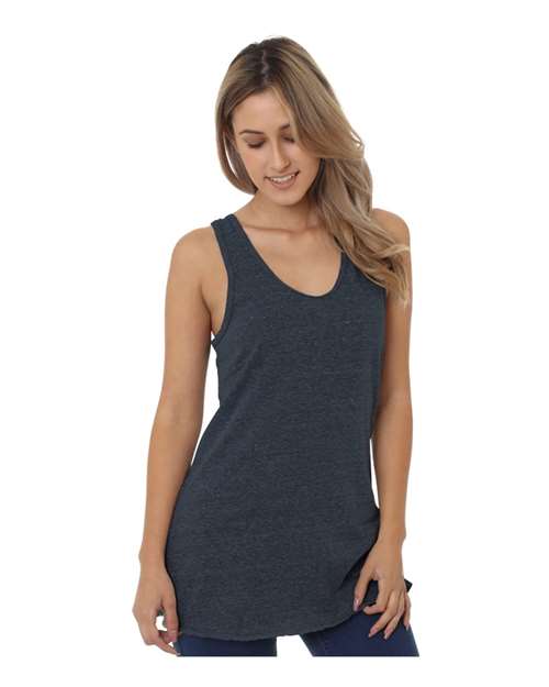 Bayside 5820 USA-Made Triblend Women&#39;s Tank - Tri Charcoal - HIT a Double