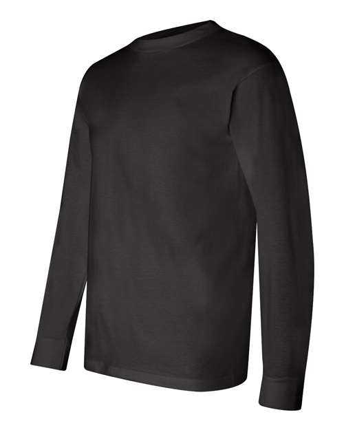Bayside 6100 USA-Made Long Sleeve T-Shirt - Black - HIT a Double