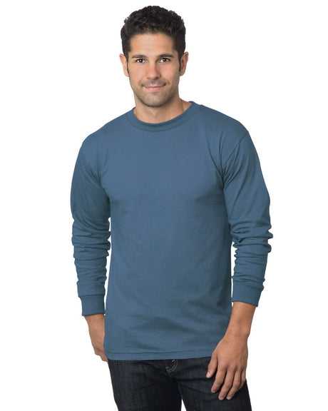 Bayside 6100 USA-Made Long Sleeve T-Shirt - Denim - HIT a Double