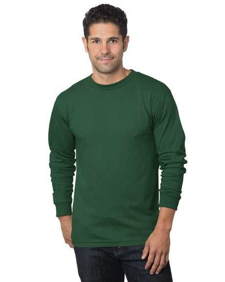 Bayside 6100 USA-Made Long Sleeve T-Shirt - Forest Green - HIT a Double