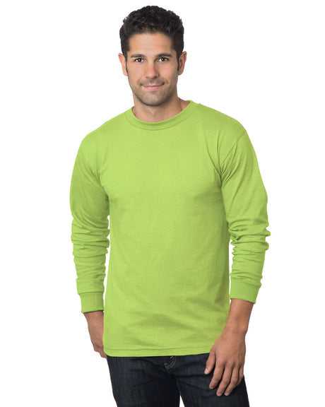Bayside 6100 USA-Made Long Sleeve T-Shirt - Lime Green - HIT a Double