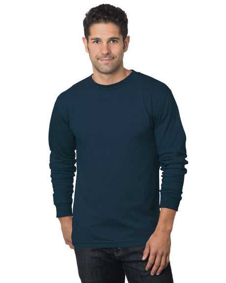 Bayside 6100 USA-Made Long Sleeve T-Shirt - Navy - HIT a Double