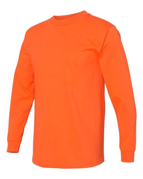 Bayside 6100 USA-Made Long Sleeve T-Shirt - Orange - HIT a Double