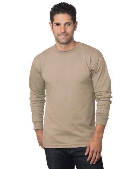Bayside 6100 USA-Made Long Sleeve T-Shirt - Sand - HIT a Double