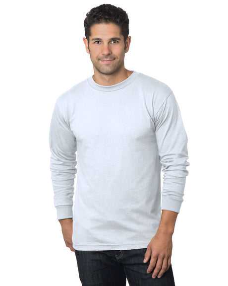 Bayside 6100 USA-Made Long Sleeve T-Shirt - White - HIT a Double