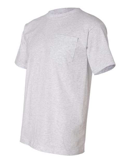 Bayside 7100 USA-Made Short Sleeve T-Shirt with a Pocket - Ash - HIT a Double