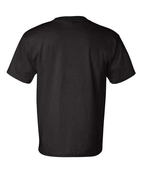 Bayside 7100 USA-Made Short Sleeve T-Shirt with a Pocket - Black - HIT a Double