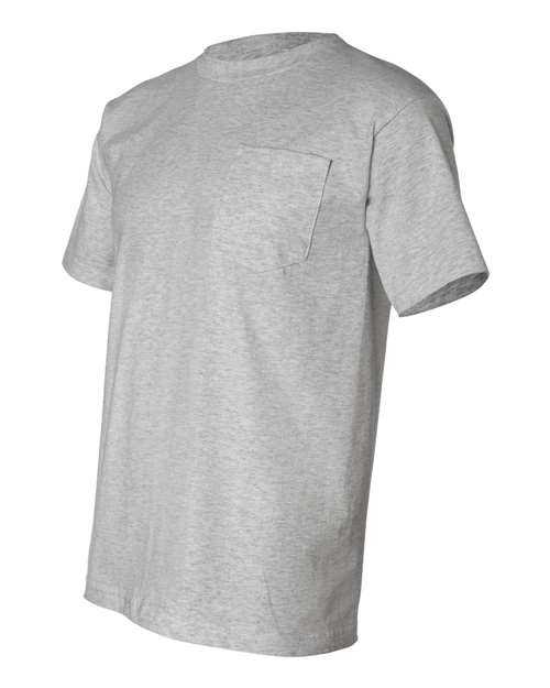 Bayside 7100 USA-Made Short Sleeve T-Shirt with a Pocket - Dark Ash - HIT a Double