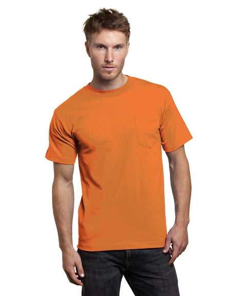 Bayside 7100 USA-Made Short Sleeve T-Shirt with a Pocket - Orange - HIT a Double