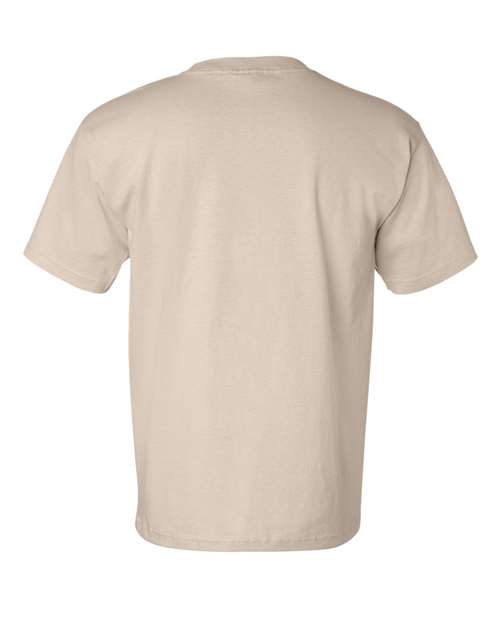 Bayside 7100 USA-Made Short Sleeve T-Shirt with a Pocket - Sand - HIT a Double