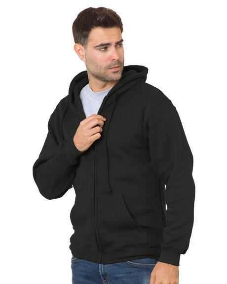 Bayside 900 USA-Made Full-Zip Hooded Sweatshirt - Black - HIT a Double