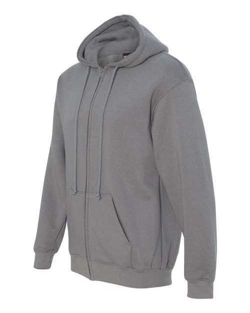 Bayside 900 USA-Made Full-Zip Hooded Sweatshirt - Charcoal - HIT a Double