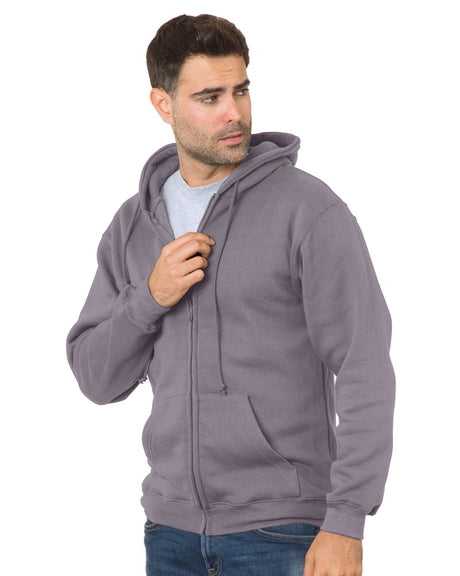 Bayside 900 USA-Made Full-Zip Hooded Sweatshirt - Charcoal - HIT a Double