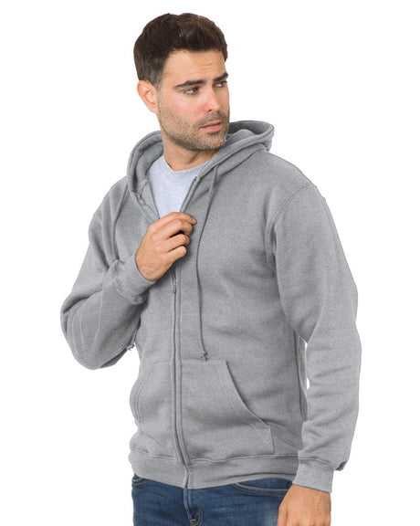 Bayside 900 USA-Made Full-Zip Hooded Sweatshirt - Dark Ash - HIT a Double