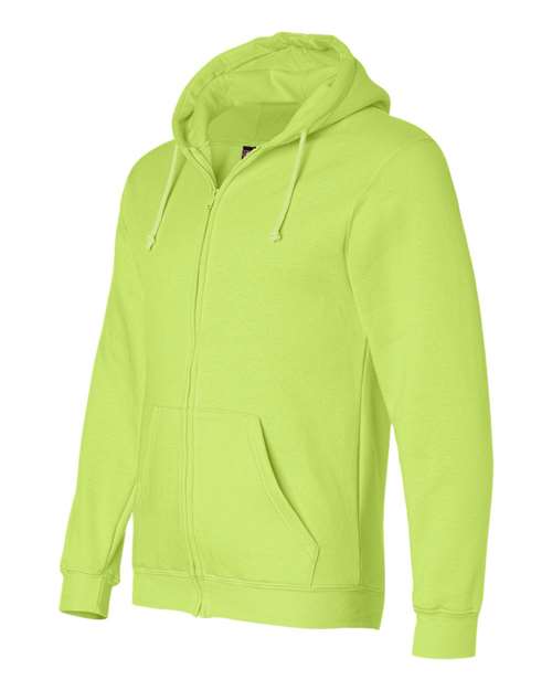 Bayside 900 USA-Made Full-Zip Hooded Sweatshirt - Lime Green - HIT a Double