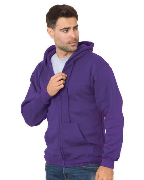 Bayside 900 USA-Made Full-Zip Hooded Sweatshirt - Purple - HIT a Double