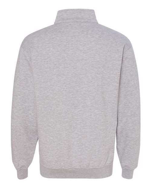 Bayside 920 USA-Made Quarter-Zip Pullover Sweatshirt - Dark Ash - HIT a Double