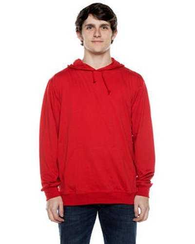 Beimar AHJ701 Unisex 45 oz Long-Sleeve Jersey Hooded T-Shirt - Scarlet - HIT a Double